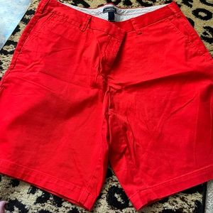 Lands End Red Bermuda Shorts